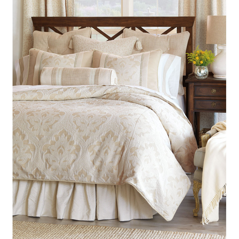 Eastern Accents Brookfield Ivory Damask Cotton Blend Duvet Cover Perigold
